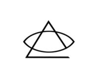 logo met een driehoek en een ronde vorm